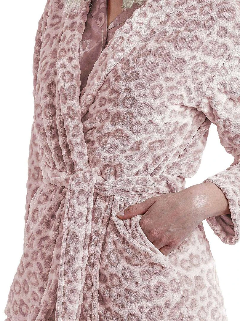 Robe de chambre Leopard   Rose