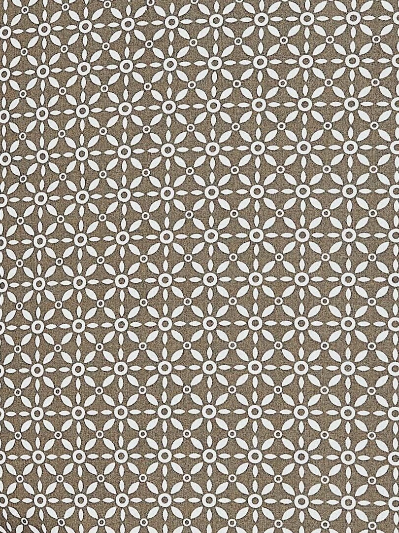 Taie de traversin en percale au style graphique Beige foncé