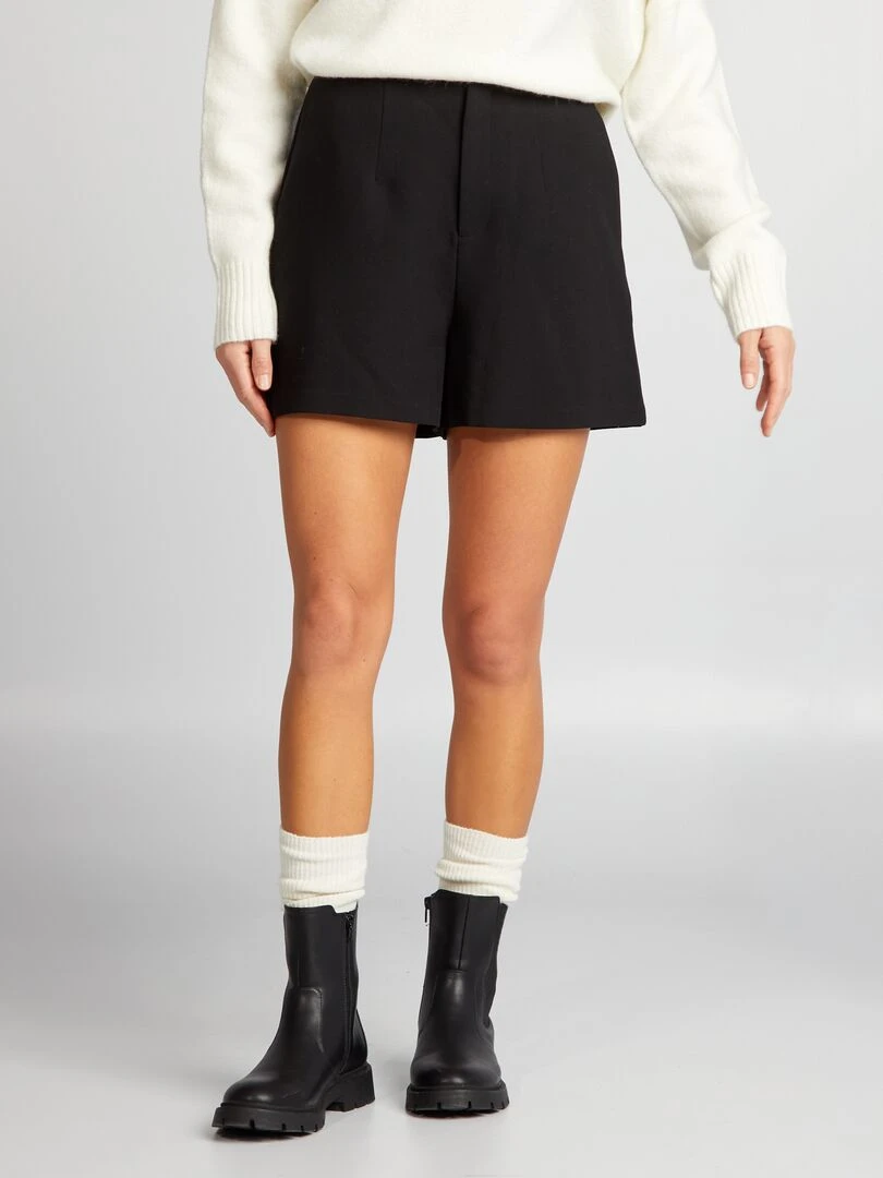 Short taille haute smart noir