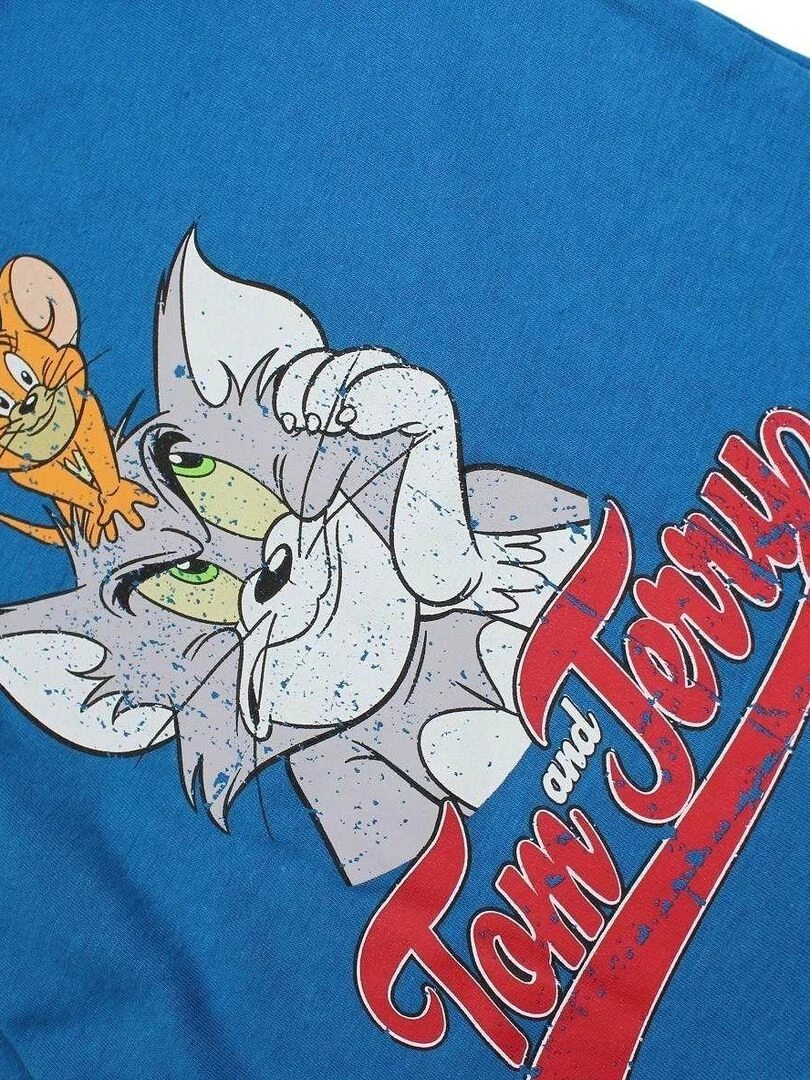 Tom et Jerry   Pyjama garçon imprimé Tom et Jerry en coton   Bleu marine