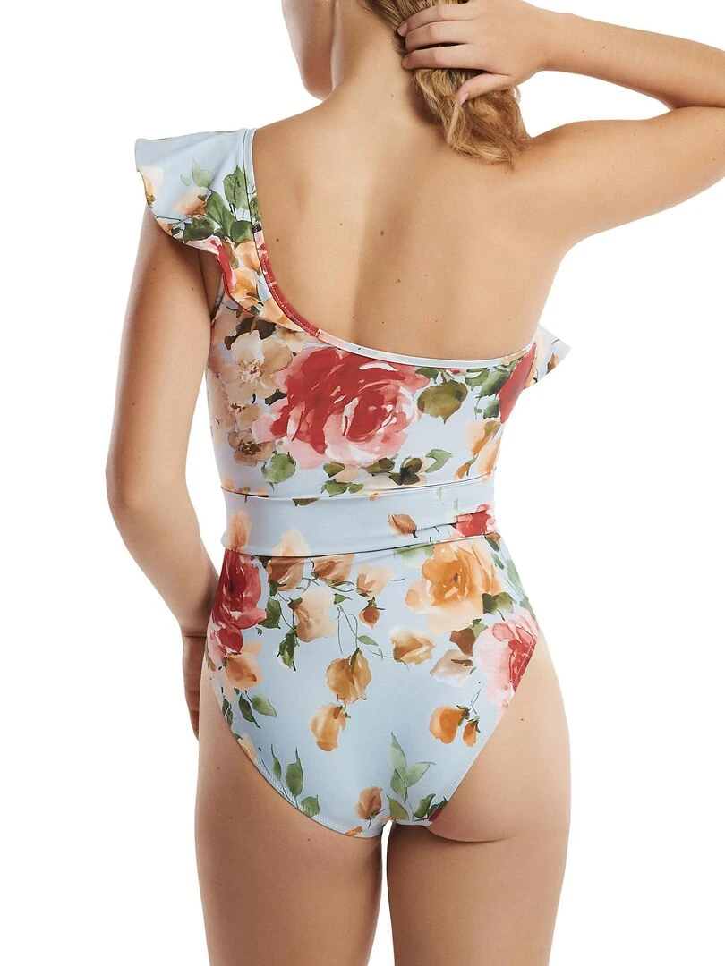 Maillot de bain une pièce sans armatures bretelle Hawaii Gris
