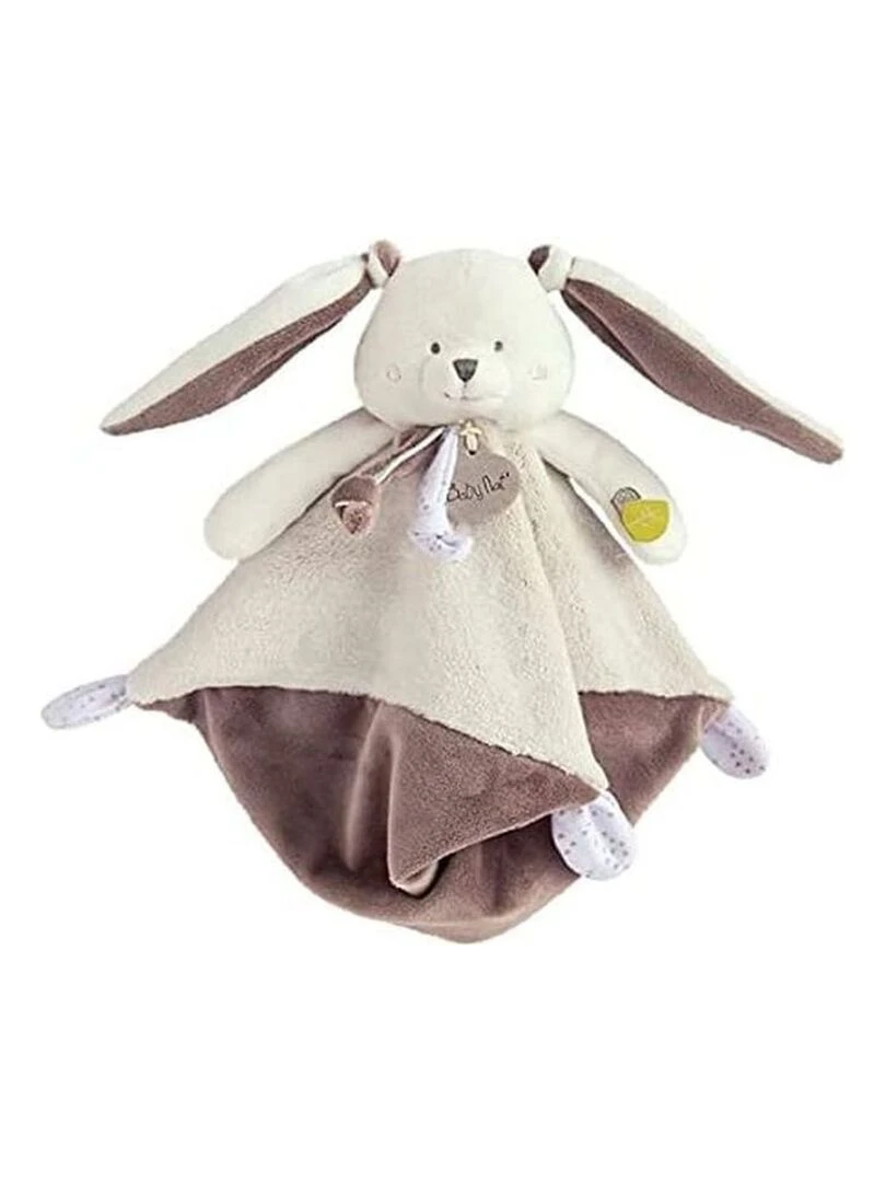 Doudou babynat Lapin Gris plat 22 cm Les layettes Gris