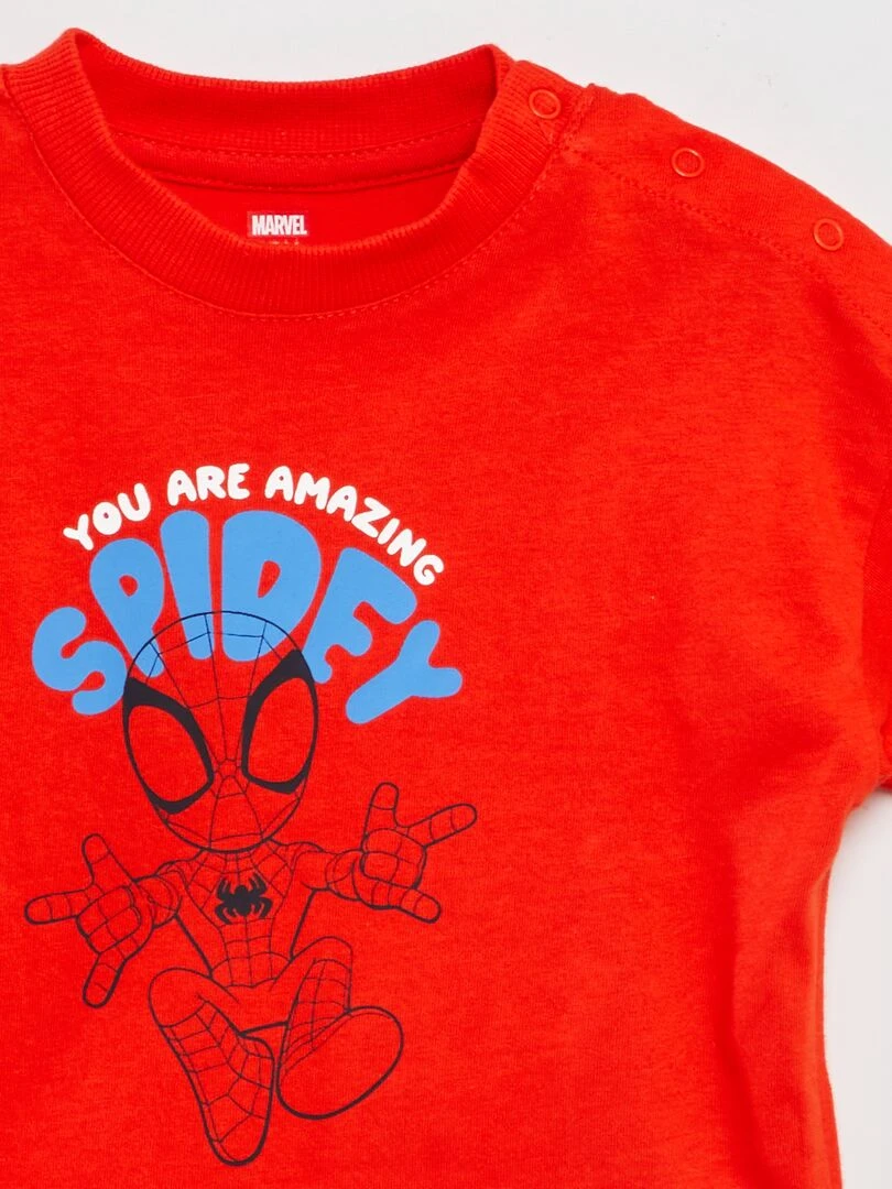 T shirt 'Spider Man' 'Marvel' Rouge