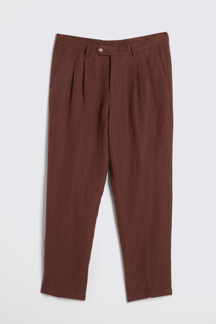 Slim Fit Khaki Donegal Trousers   Buy Online at Moss