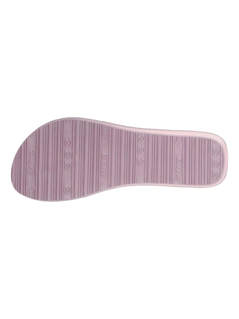 Tongs Femme imprimé cachemire talon Taupe   Taupe