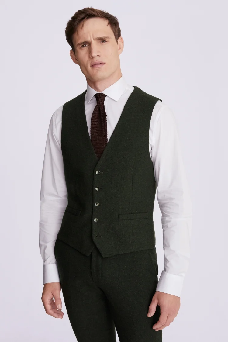 Slim Fit Khaki Donegal Waistcoat Buy Online at Moss