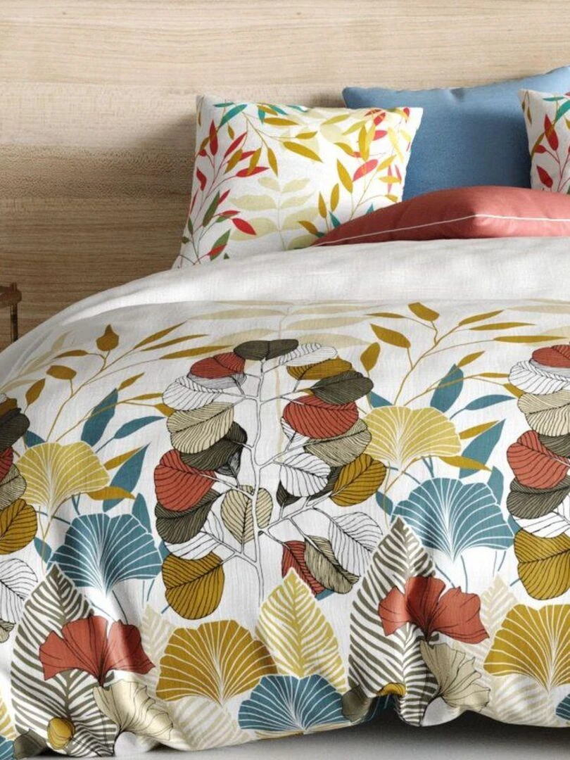 Parure de drap plat 3 pièces Coton Telia   Jaune