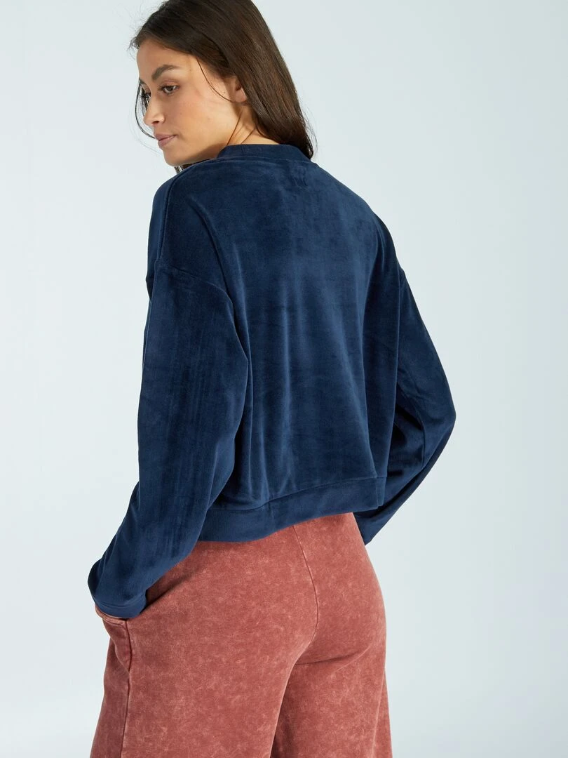 Sweat de nuit en polaire   bleu marine