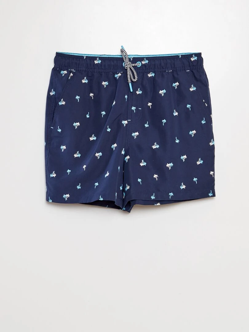 Short de bain à motif Marine