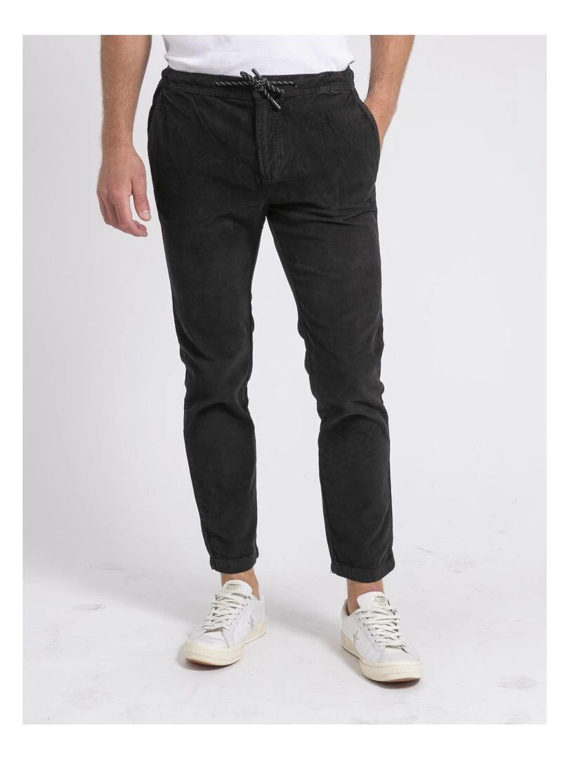 Pantalon velours chino taille élastiquée VERDAMONT Noir