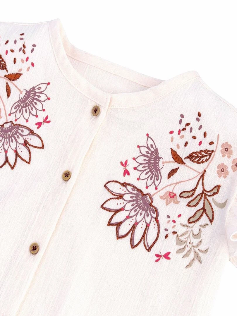 Blouse fille Mahonia   Ecru