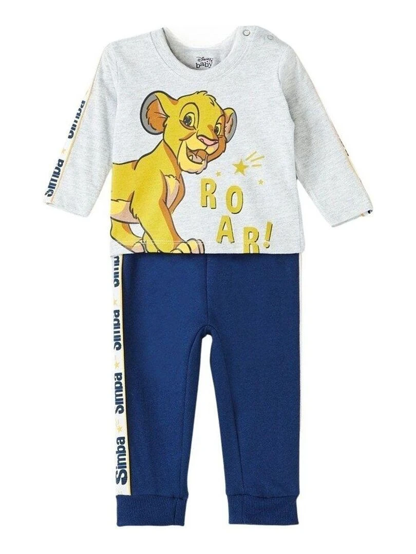 Disney Jogging bébé garçon imprimé Le Roi Lion en coton Gris