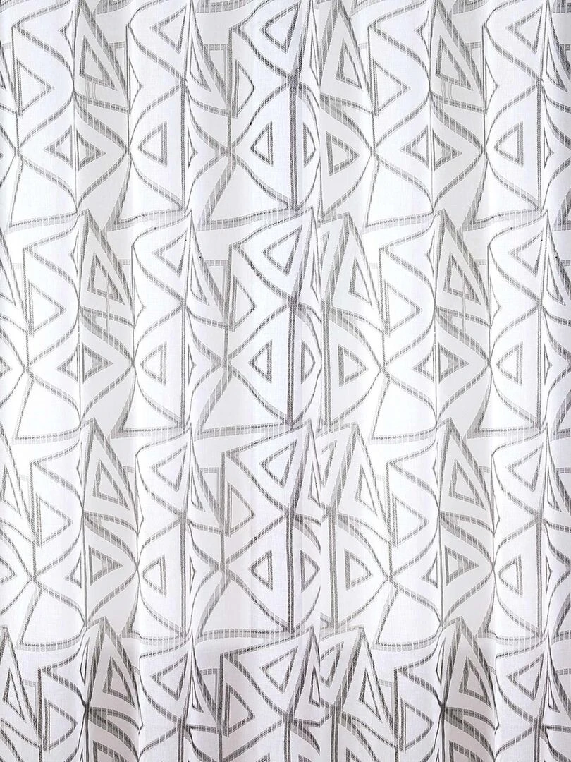 Paire de voilages aux motifs triangles   Noir