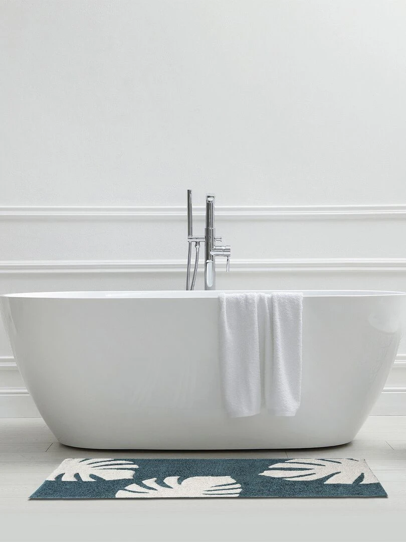 Guy Levasseur Tapis de bain en coton fantaisie vert sauge Vert