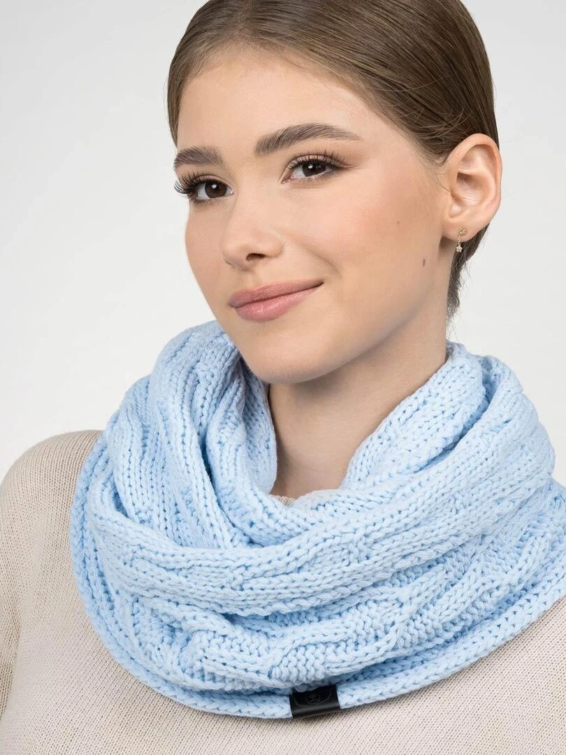 Snood Maribel Made in UE Bleu ciel