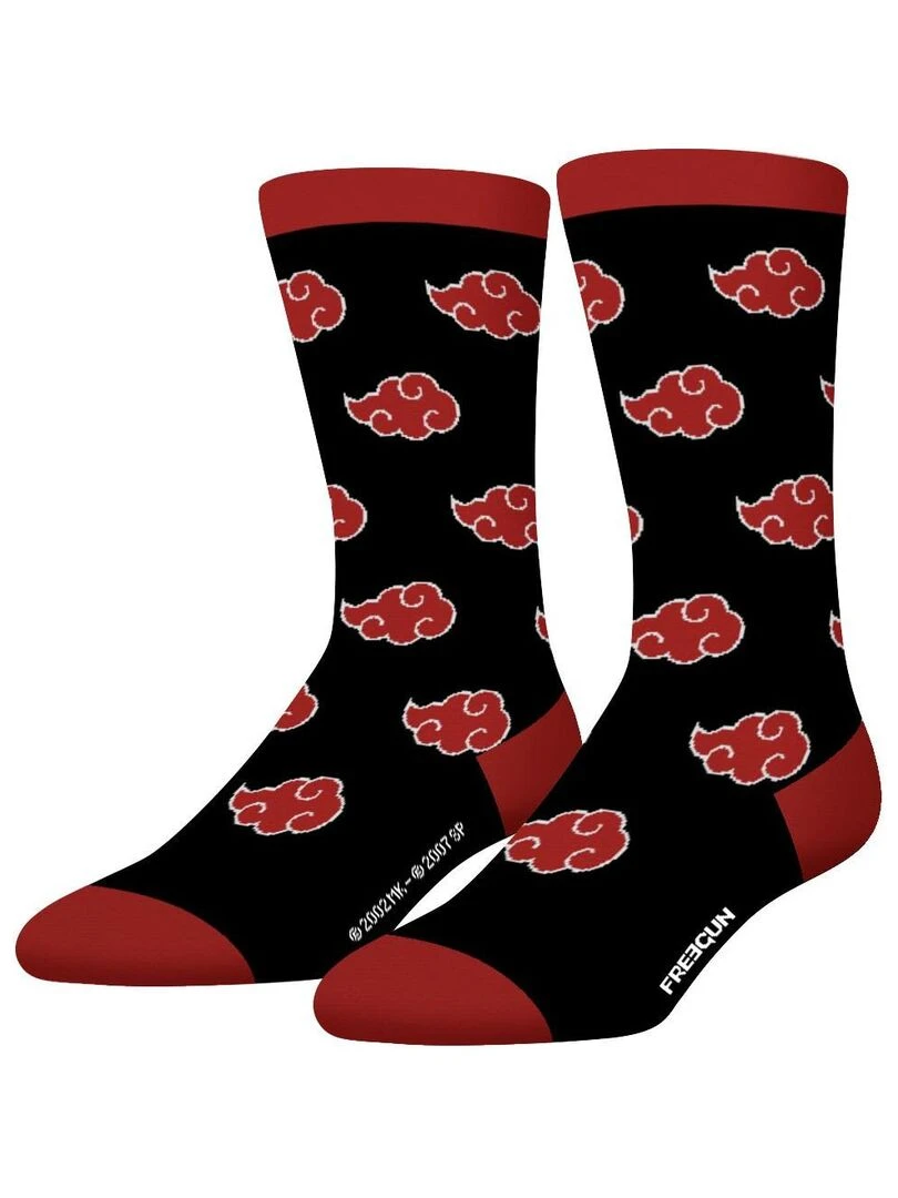 Lot de 4 paires de chaussettes homme Naruto Shippuden Freegun   Noir