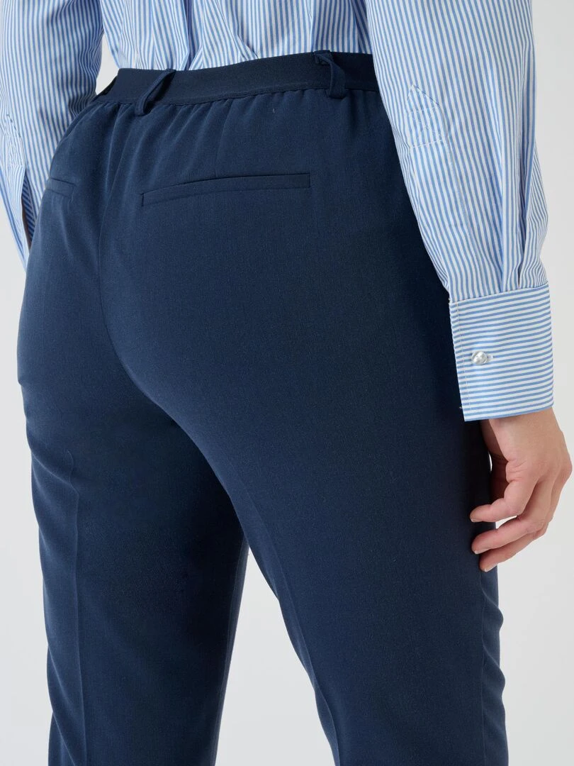 Pantalon 7/8ème enfilable bi stretch   Damart   Bleu marine