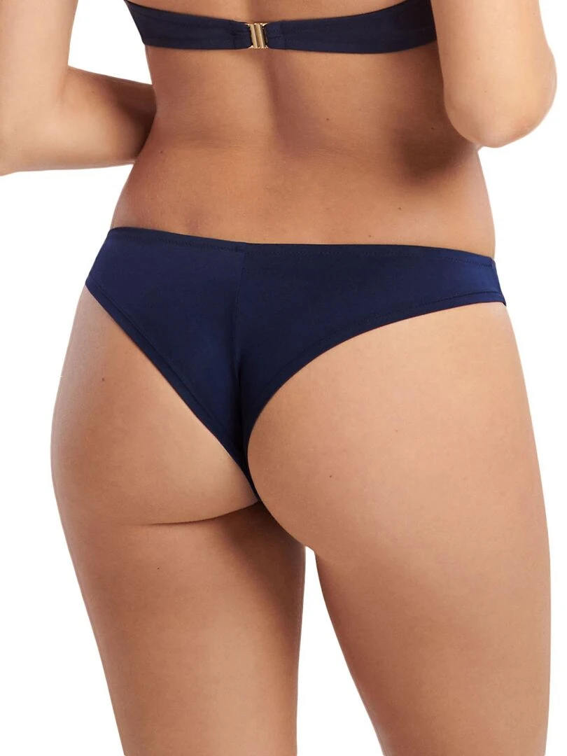 Bas maillot slip de bain brésilien taille basse Okinawa Bleu
