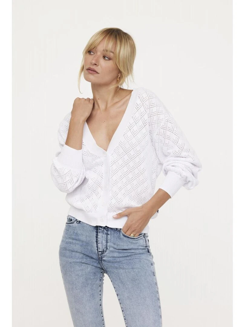 Lee Cooper Pull manches longues coton regular CARMALA Blanc