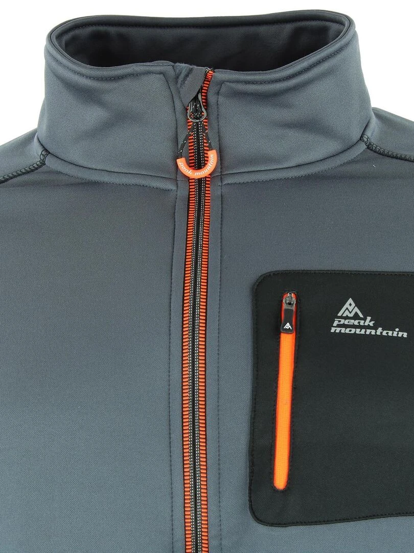 Blouson polarshell homme CEMARO   PEAK MOUNTAIN   Gris