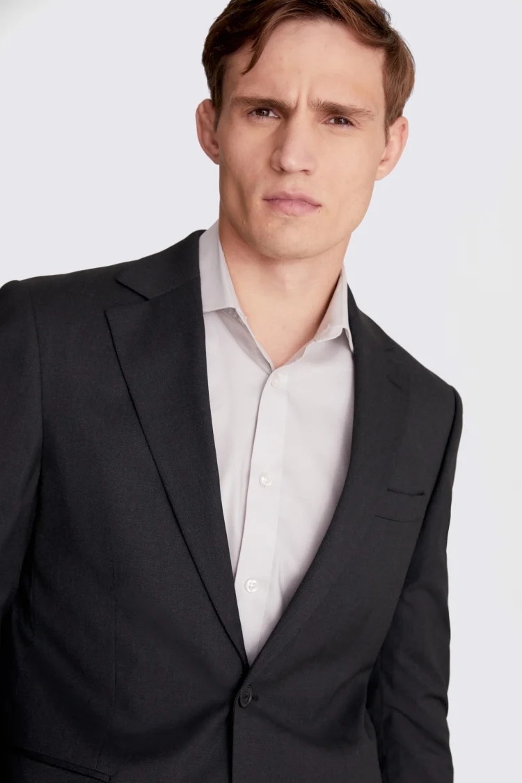Italian Slim Fit Grey Check Jacket    Buy Online at Moss