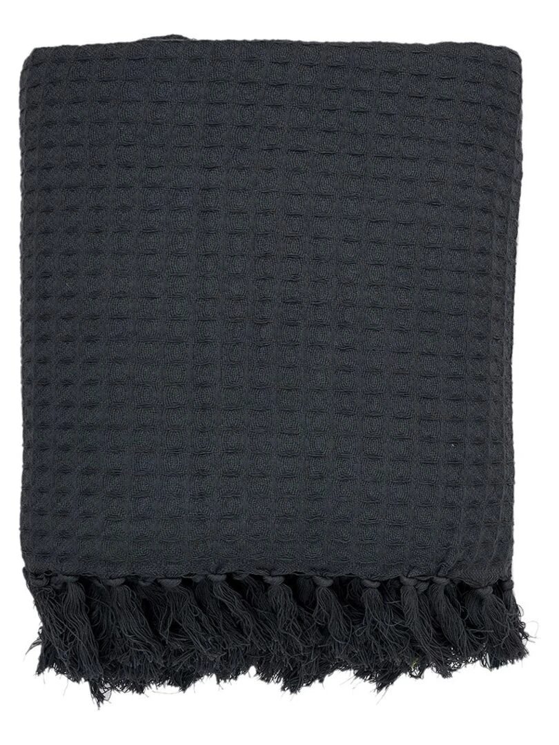 Jeté de canapé gaufré 170x250 cm anthracite   Gris