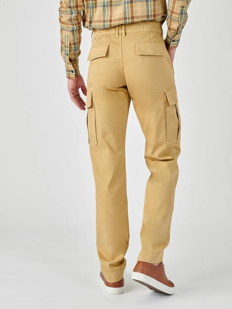 Pantalon forme cargo toile natté   Damart   Beige