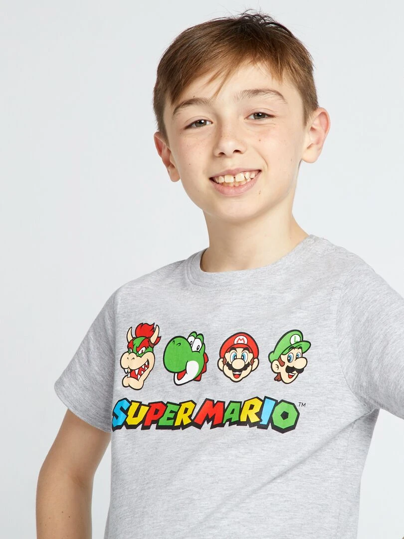 T shirt 'Super Mario'   So Easy   Gris clair