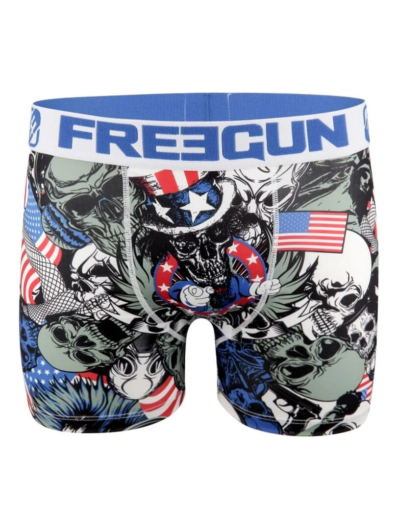 Lot de 5 Boxers homme Drapeaux Freegun   Rouge