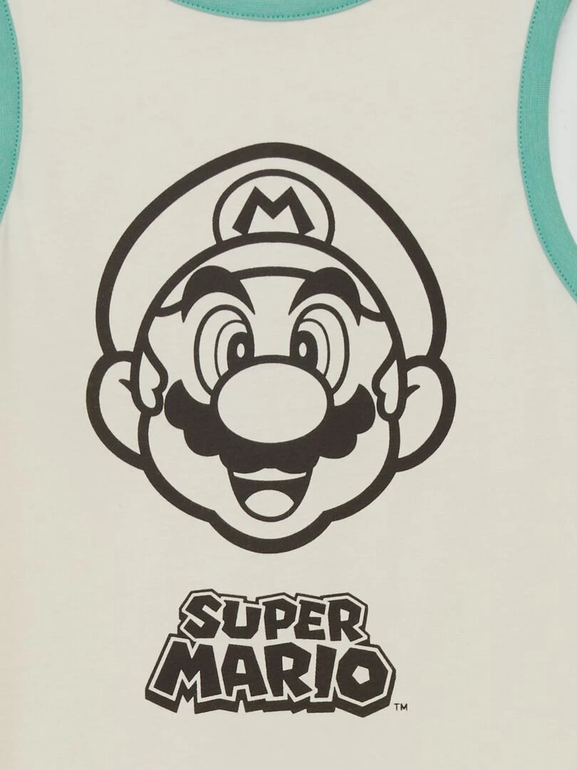 Ensemble de pyjama court 'Super Mario'   2 pièces   Vert