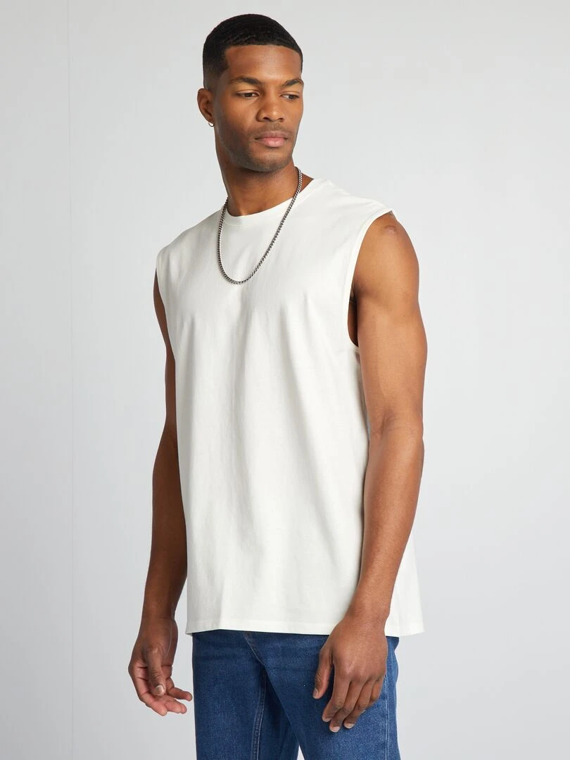 Débardeur en jersey uni blanc