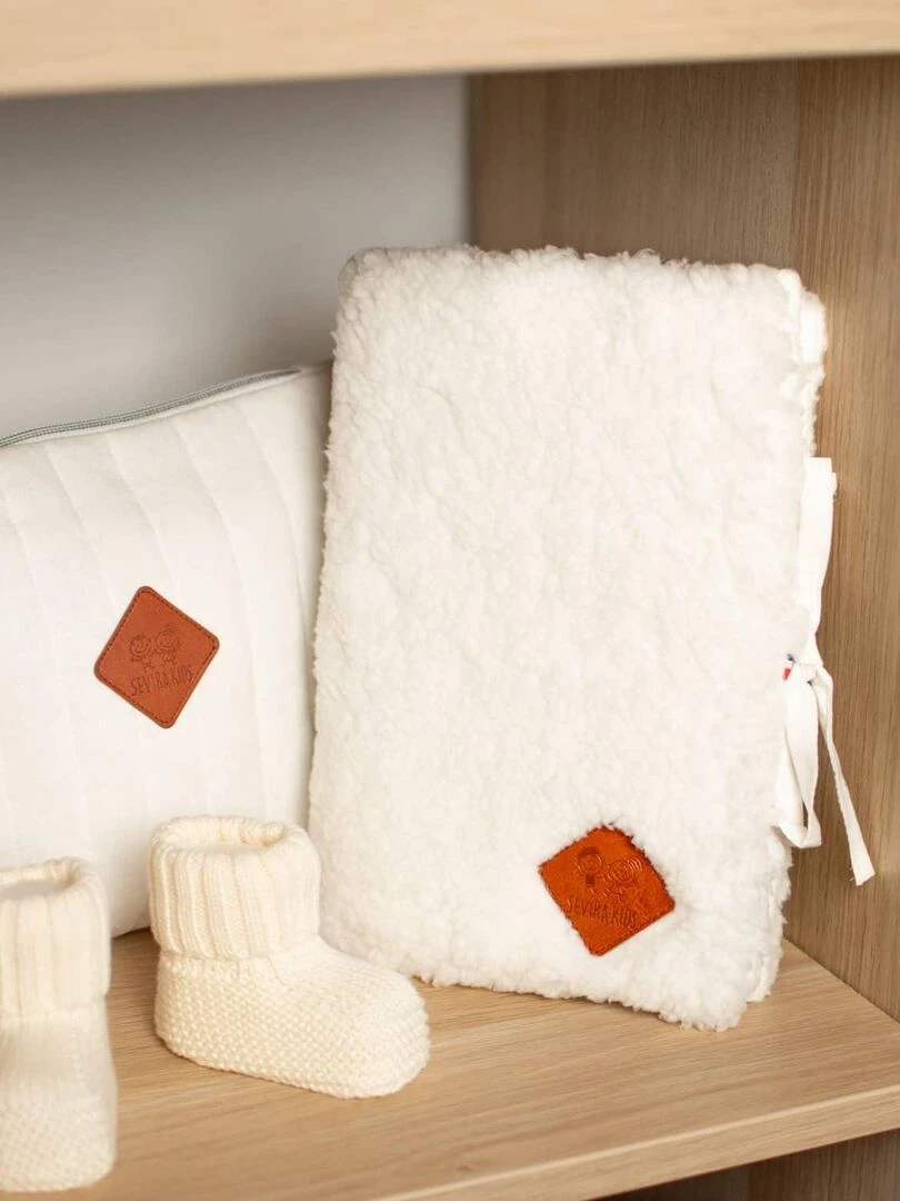 Protège carnet de santé en Sherpa   Ecru