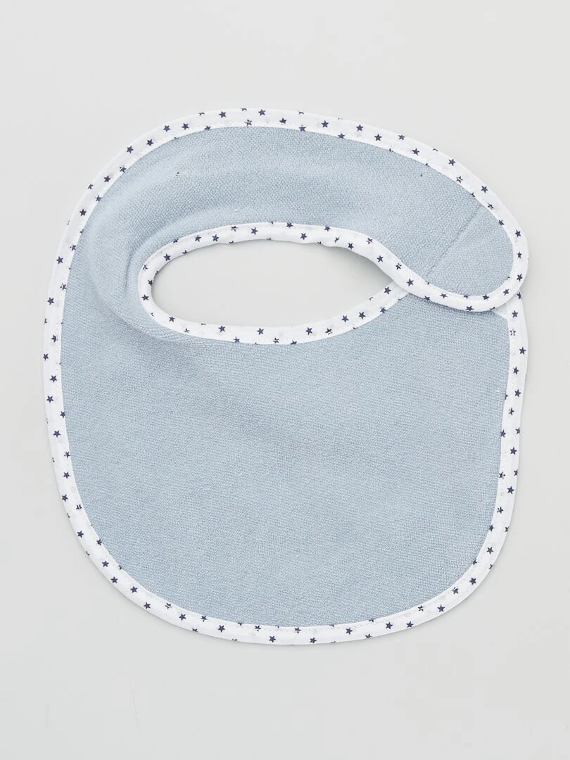 Lot de 7 bavoirs éponge à scratch   Bleu marine