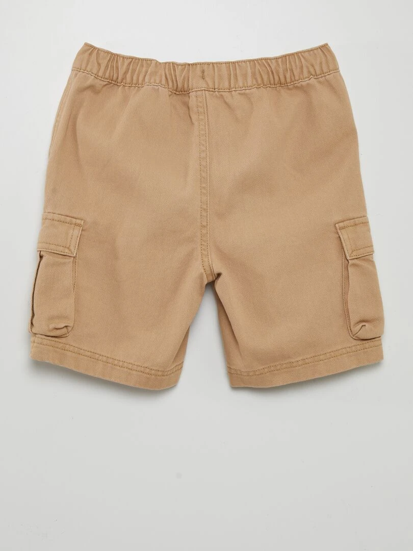 Bermuda droit avec poches sur les côtés   Beige