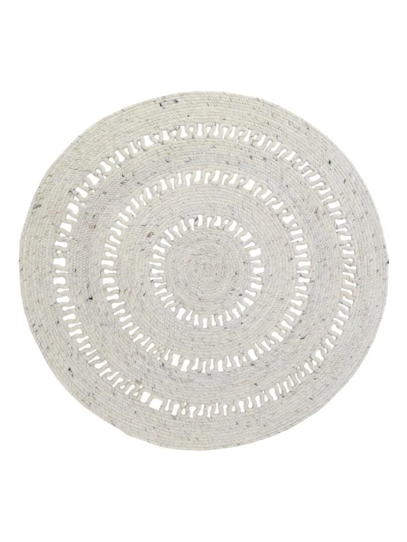 Tapis Rond Bibek Naturel (110 Cm) Ecru
