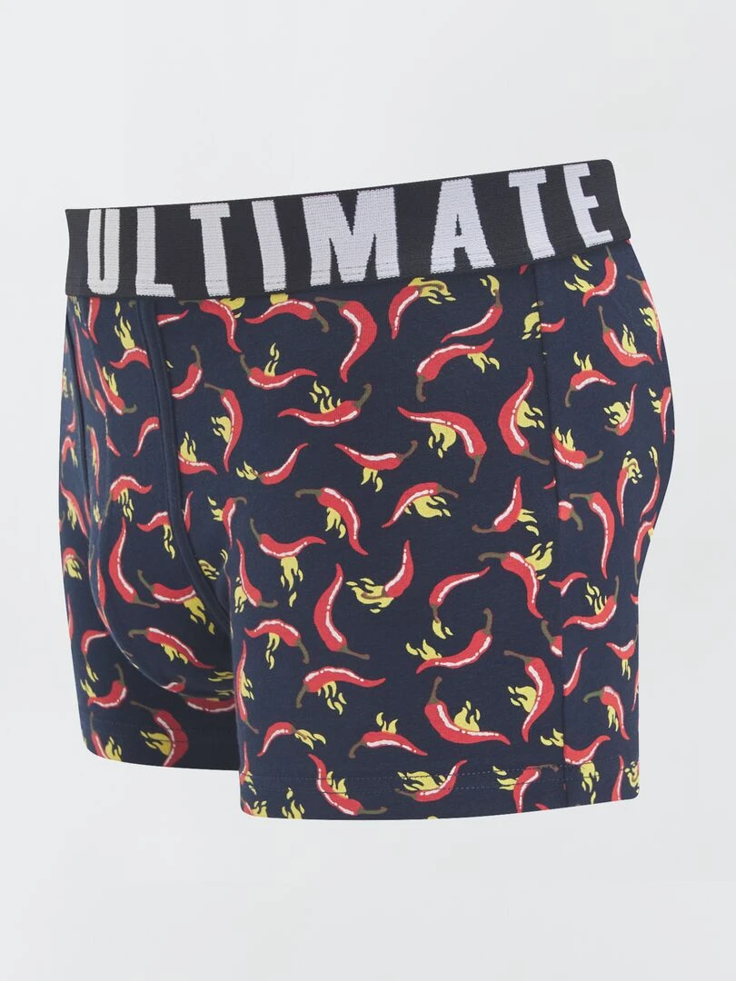 Lot de 3 boxers fantaisie   Rouge/bleu foncé