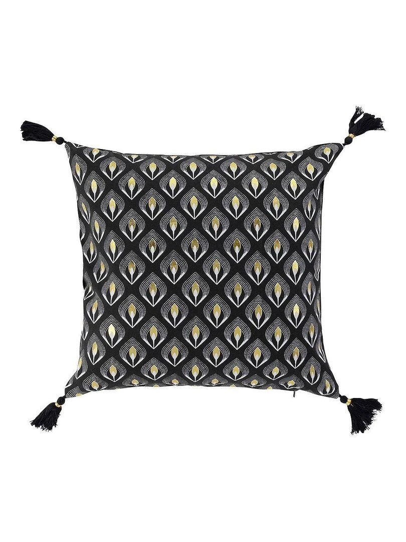Housse de coussin déco Noireor Noir Noir