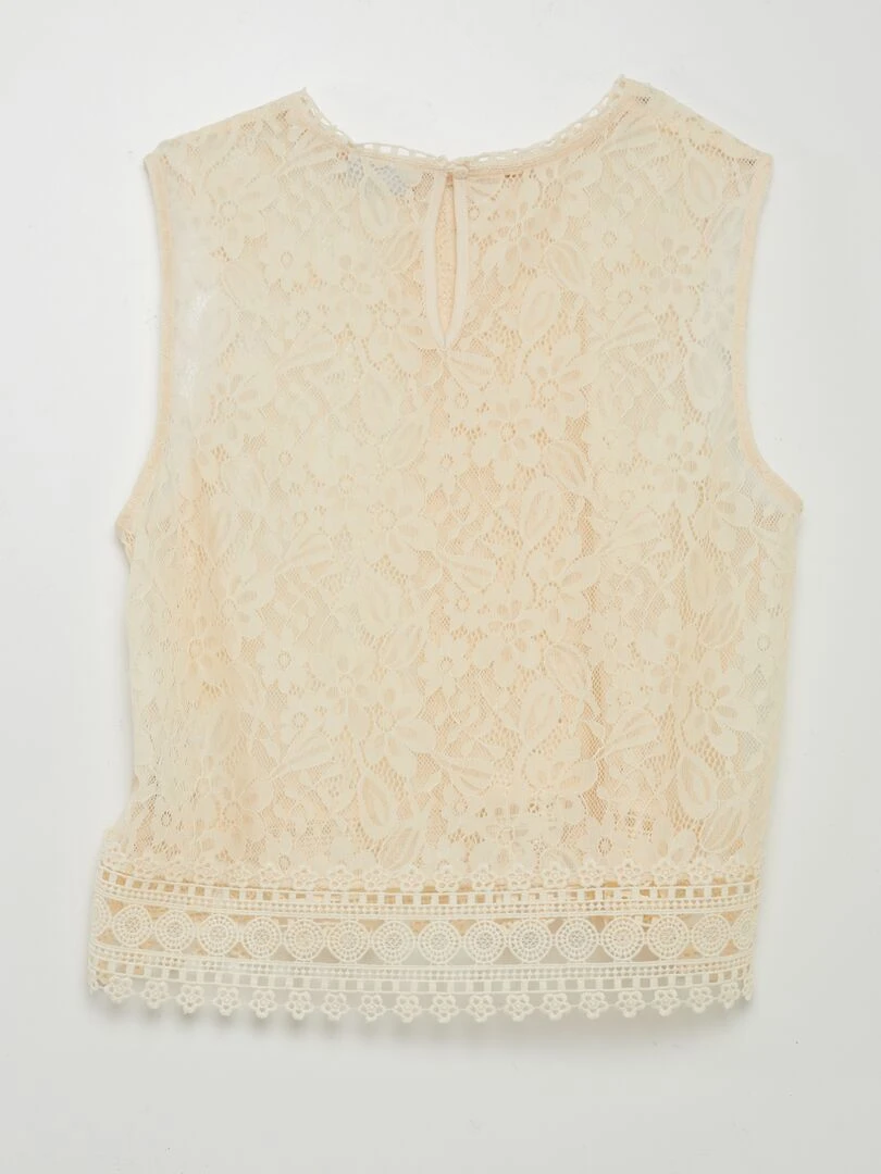 Top en dentelle 'JDY' Beige