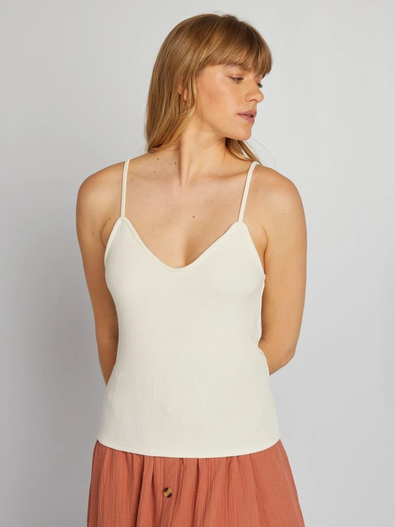 Débardeur à bretelles undyed   Blanc
