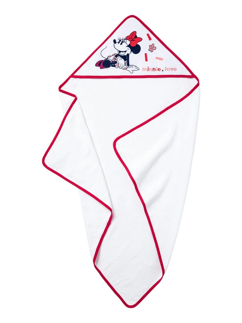 Cape de bain 80x80 cm Minnie Confettis Rose