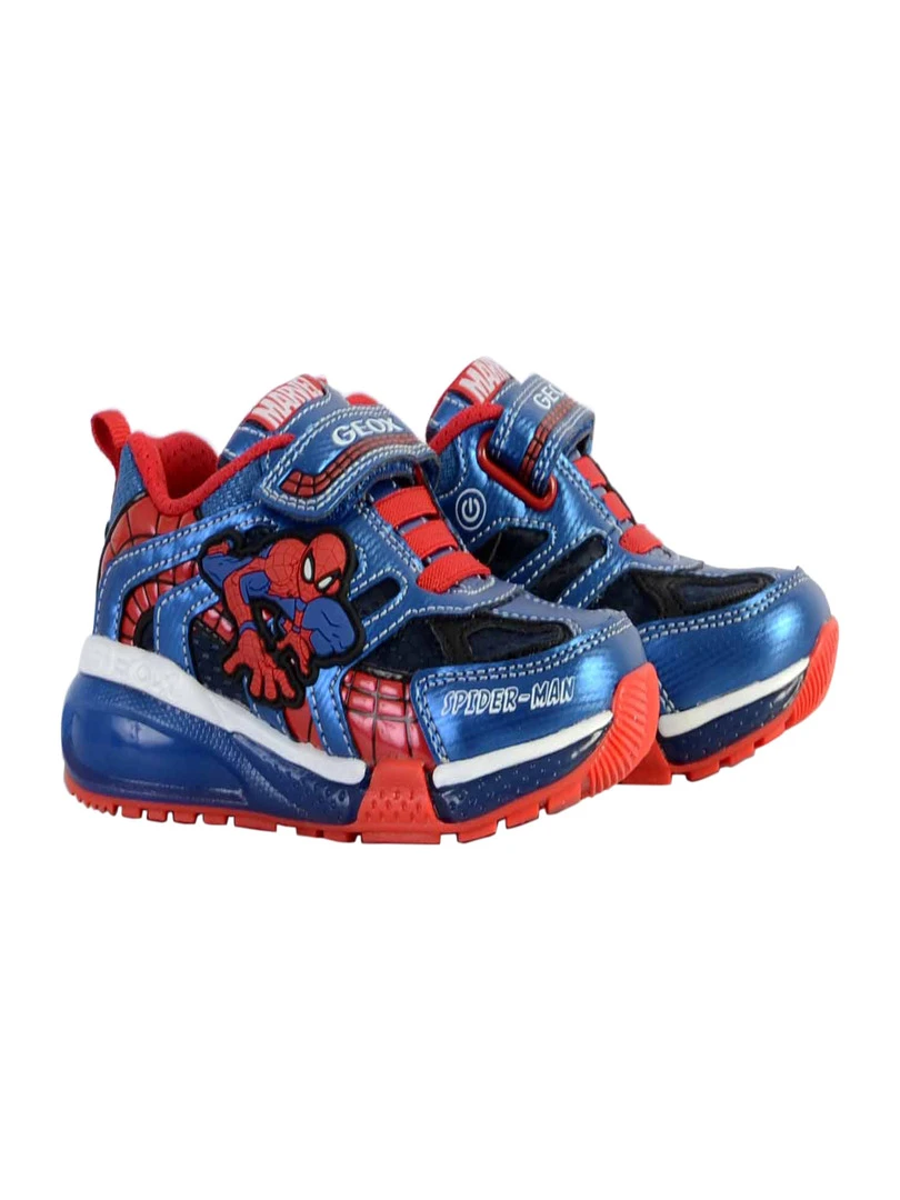 Basket Cuir Enfant Geox J Bayonyc   Bleu