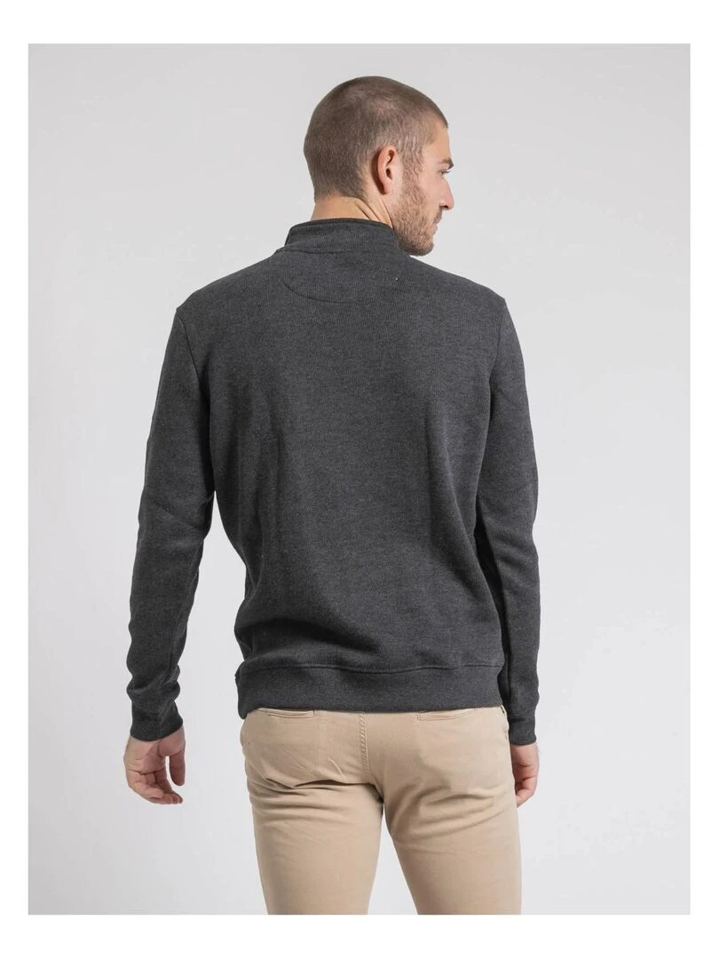 Sweat col montant zippé WOMPOU Noir