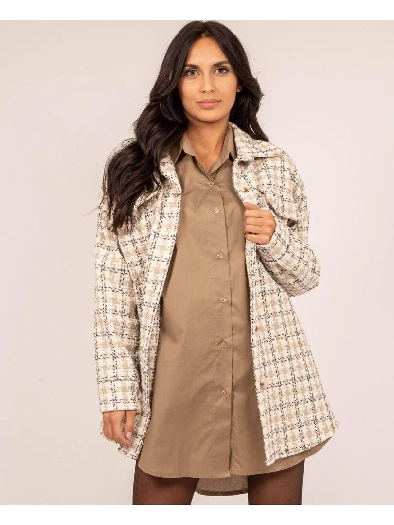 Surchemise carreaux UBARTH Beige