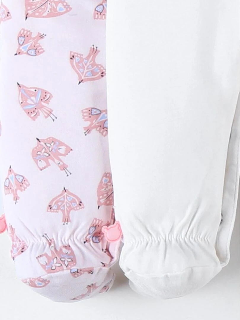 Set de 2 pyjamas 1 pièce  clair/écru   Noukie's   Rose