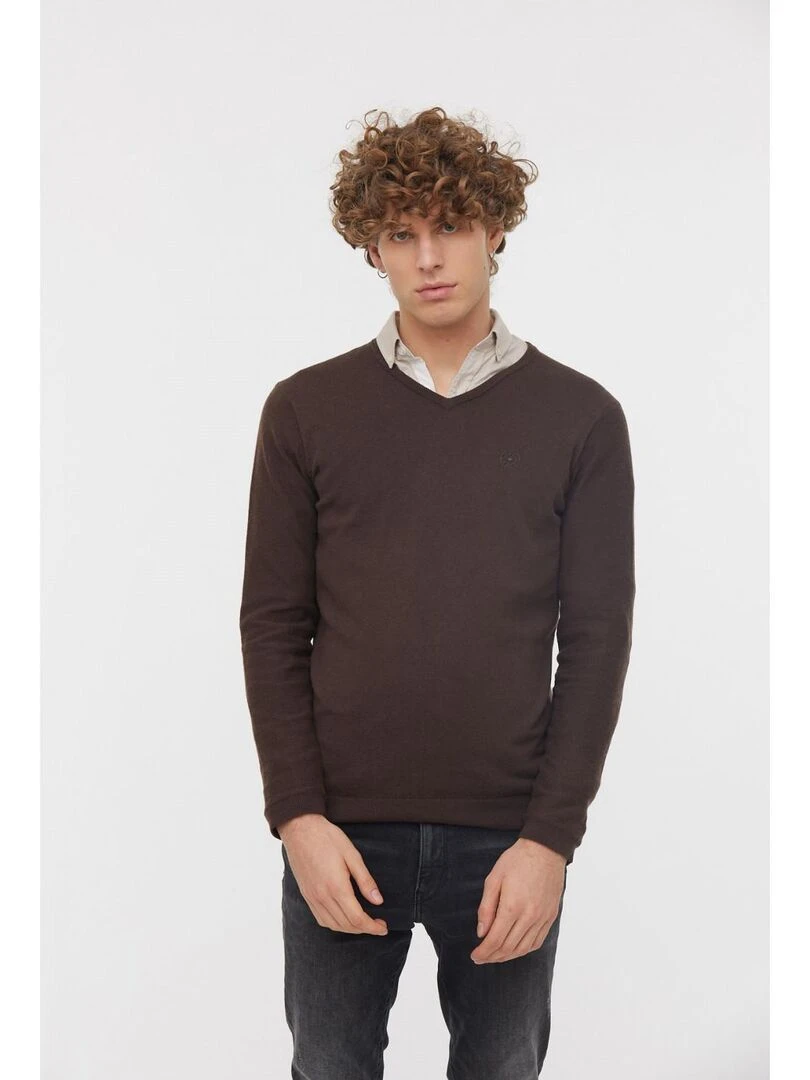 Lee Cooper Pull coton regular CIFAR Marron foncé