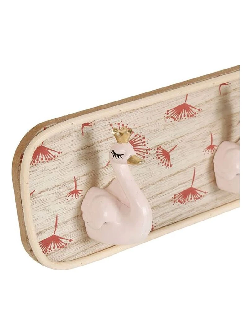 Patère 5 têtes cygne Beige