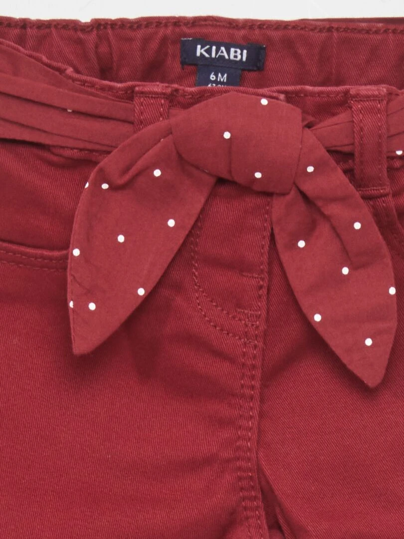 Pantalon slim   Rouge