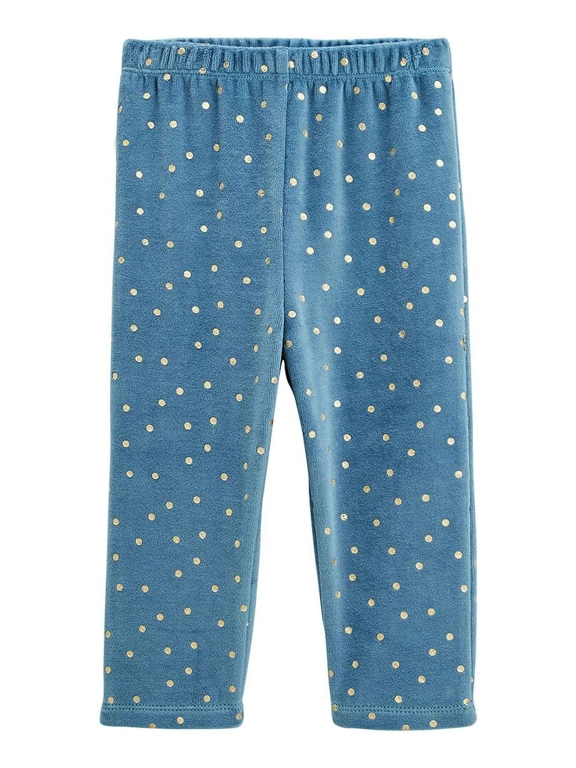 Pyjama bébé 2 pièces en velours Bichette   Bleu