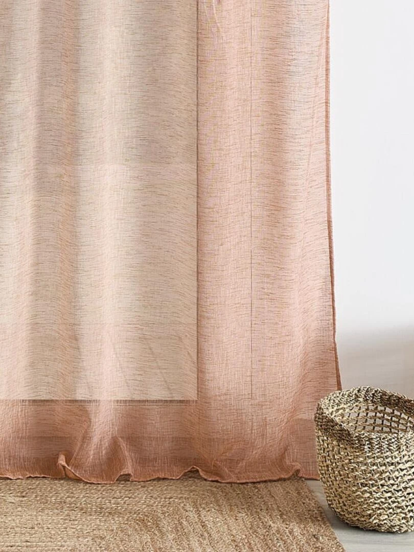 Voilage uni à anneaux   Cuivre