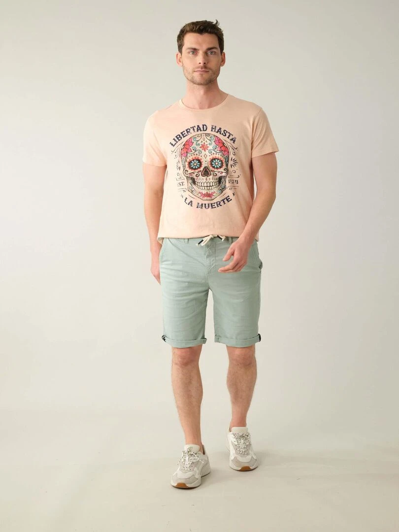 Bermuda en coton pour homme 'Deeluxe' Vert tilleul